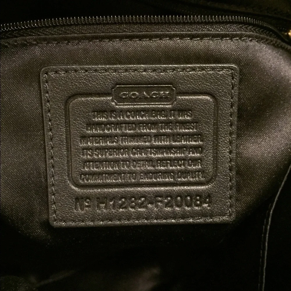 Y2K COACH Ashley Gathered Sateen Satchel Black Handbag Purse Shoulder Bag - Picture 4 of 8